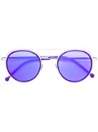 Cutler & Gross Round Aviator Style Sunglasses - Blue