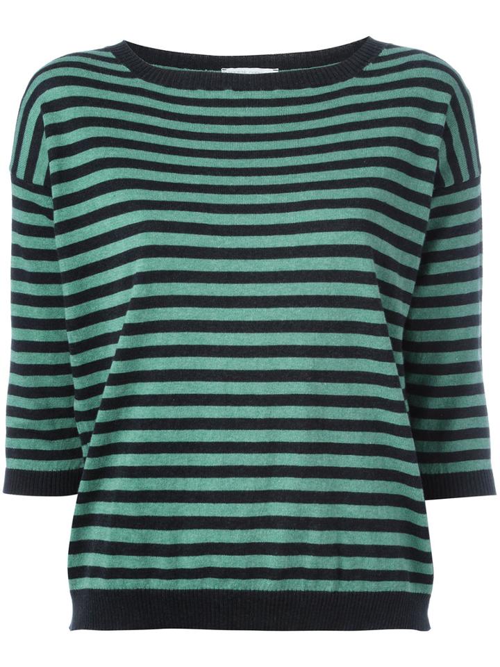 Société Anonyme Light Striped Top, Women's, Size: 2, Green, Cotton