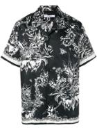 Givenchy Monster Print Hawaiian Shirt - Black