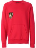 Balmain Patched Pocket Sweatshirt - Red