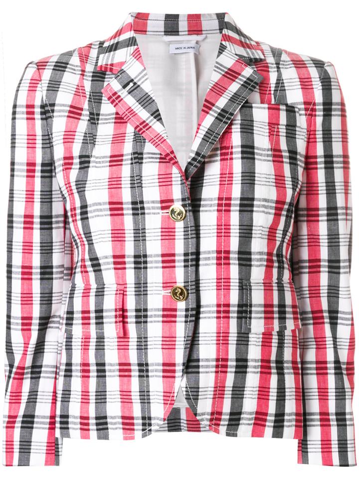 Thom Browne Cropped Plaid Jacket - Multicolour
