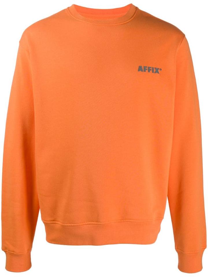 Affix Logo Print Sweatshirt - Orange