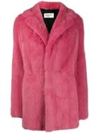 Saint Laurent Mink Fur Coat - Pink