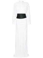 Junya Watanabe Comme Des Garçons Vintage Ruffle Shirt Dress - White