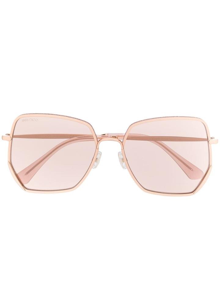 Jimmy Choo Eyewear Aline Oversized Frame Sunglasses - Pink