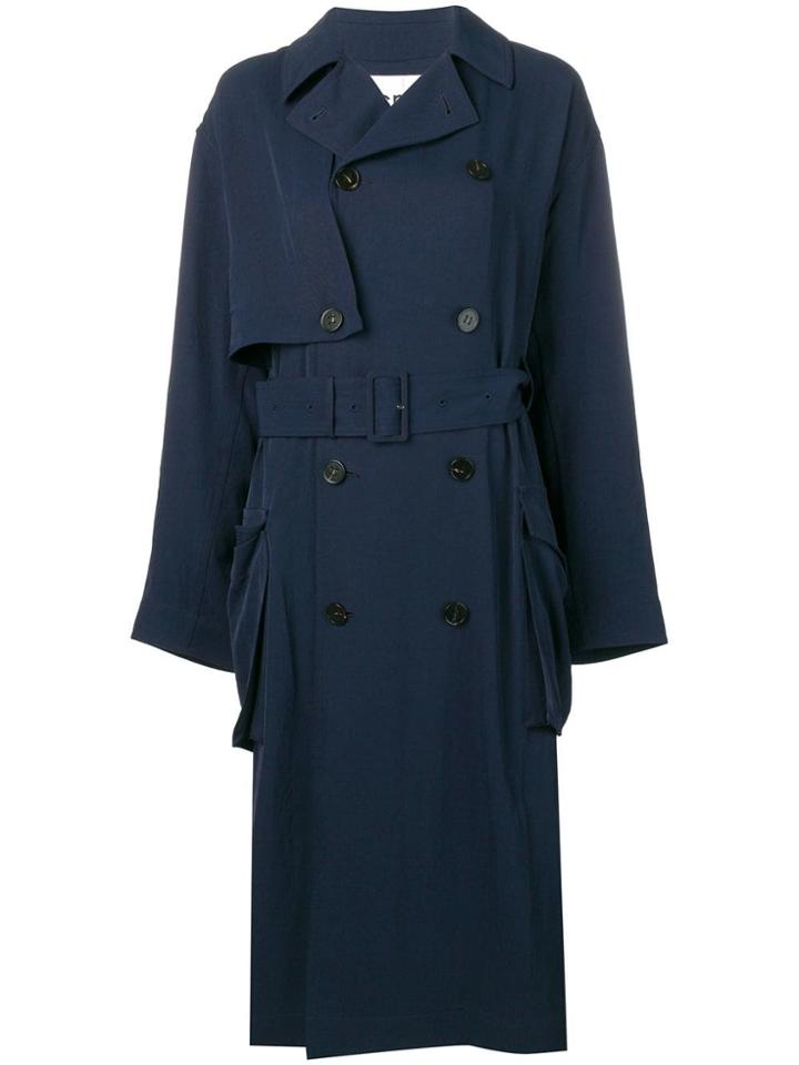 Acne Studios Belted Trench Coat - Blue