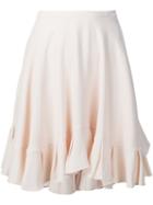 Chloé Ruffle Skirt, Women's, Size: 38, White, Silk/acetate/viscose