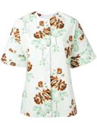 Victoria Beckham - Floral Print T-shirt - Women - Cotton - 10, White, Cotton