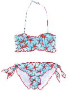 Mc2 Saint Barth Kids Teen Starfish Print Bikini - Blue