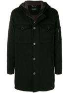 Dolce & Gabbana Layered Hoodie Coat - Black