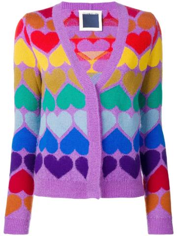 Marco Rambaldi Rainbow Heart Cardigan - Pink & Purple