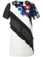 Emanuel Ungaro Flower Appliqué Embroidered Dress