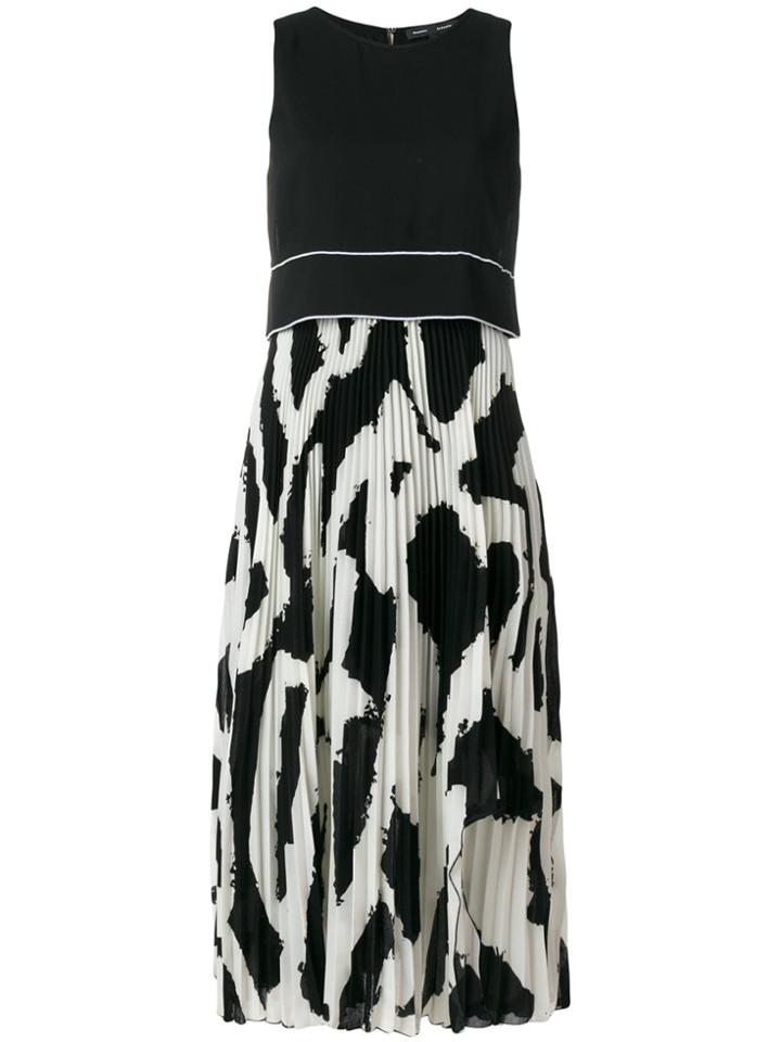 Proenza Schouler Graffiti Pleated Long Dress - Black