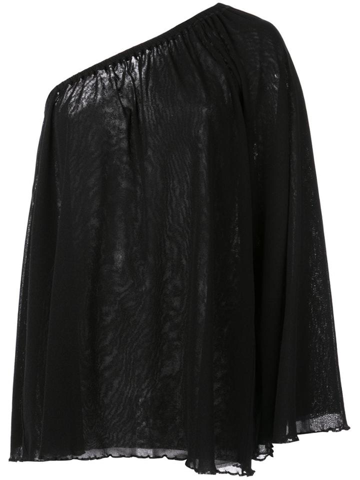 Fuzzi One Shoulder Top - Black