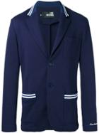 Love Moschino Two Button Blazer, Men's, Size: Small, Blue, Cotton/polyester/spandex/elastane/cotton