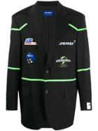 Ader Error Multi Logo Print Blazer - Black