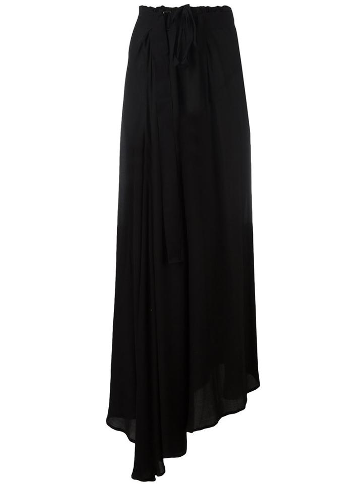 Ann Demeulemeester - Draped Tie-waist Trousers - Women - Viscose - 36, Women's, Black, Viscose