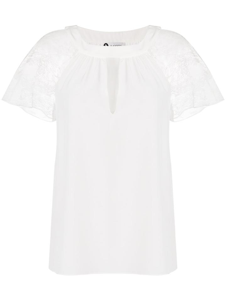 Lanvin Lace-panelled Top - White