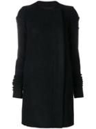 Rick Owens Cut Out Jersey Coat - Black