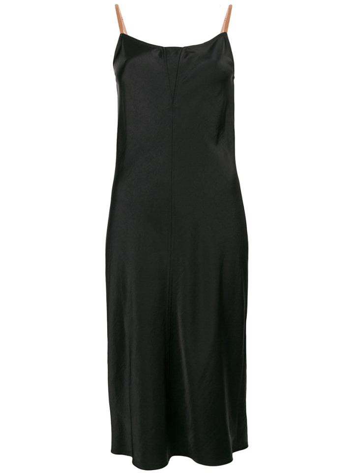 T By Alexander Wang Midi Slip Dress - Black