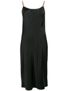 T By Alexander Wang Midi Slip Dress - Black