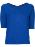 Loveless Fitted Knitted Top - Blue