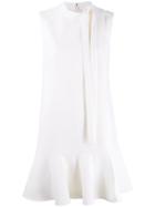 Valentino Layered Ruffled Short Dress - White