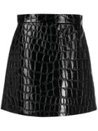 Miu Miu Faux-leather Skirt - Black