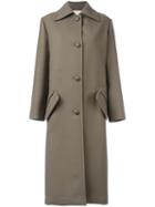 Nina Ricci Single Breasted Coat, Women's, Size: 38, Green, Silk/wool