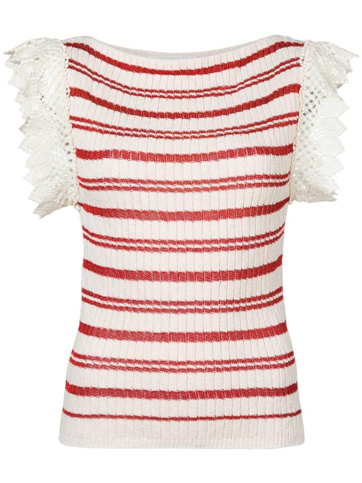 Philosophy Di Lorenzo Serafini Striped Sleeveless Top - Neutrals