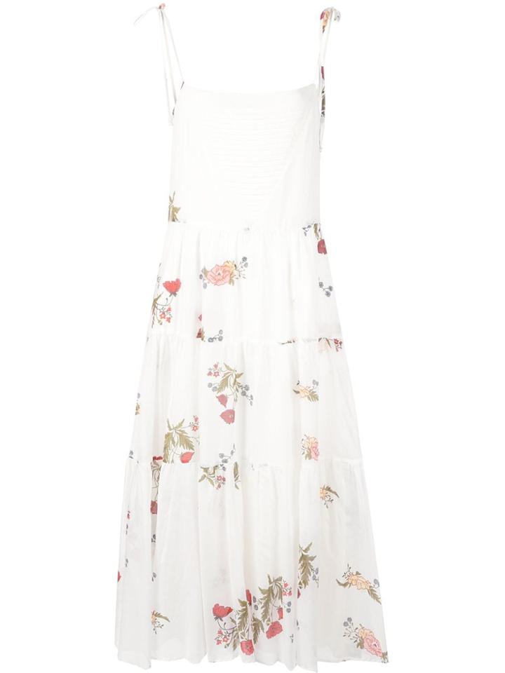 Macgraw Prairie Floral Print Dress - White
