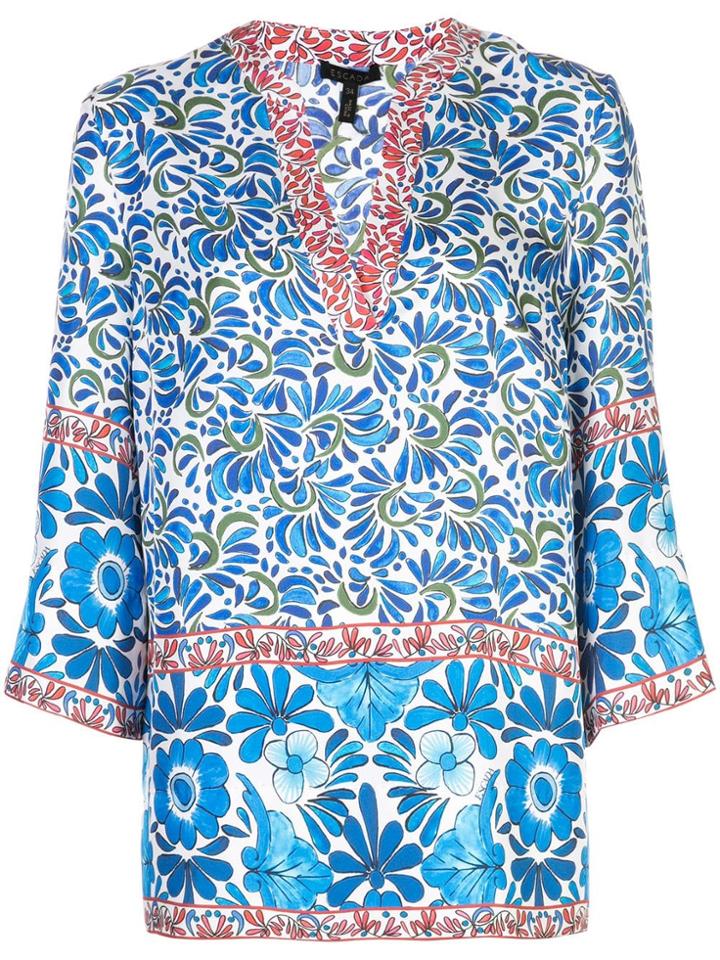 Escada Printed Blouse - Blue