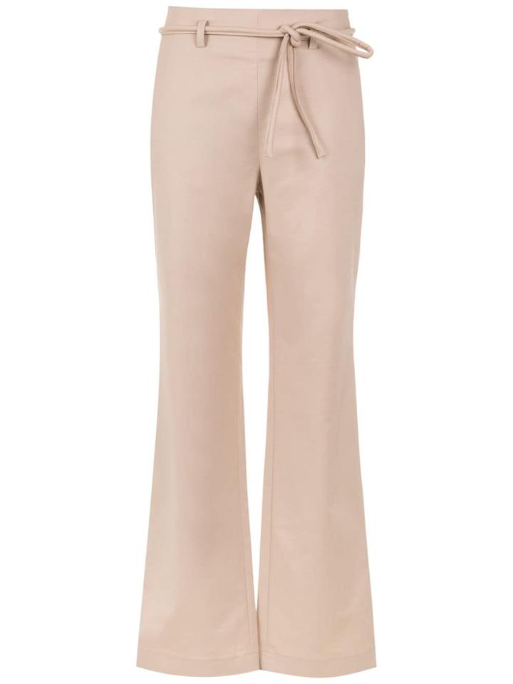 Egrey Tie Detail Flared Pants - Nude & Neutrals