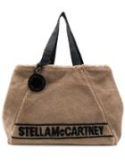 Stella Mccartney Fur Free Fur Logo Tote - Neutrals