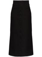 Lemaire High-waisted Denim Maxi Skirt - Black
