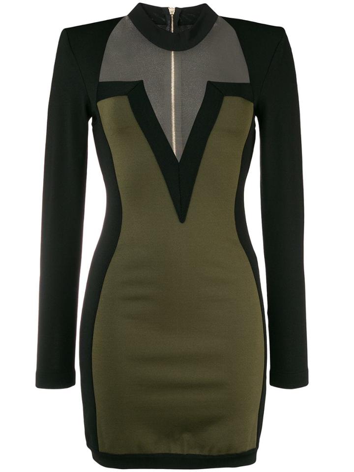Balmain Longsleeved Dress - Green