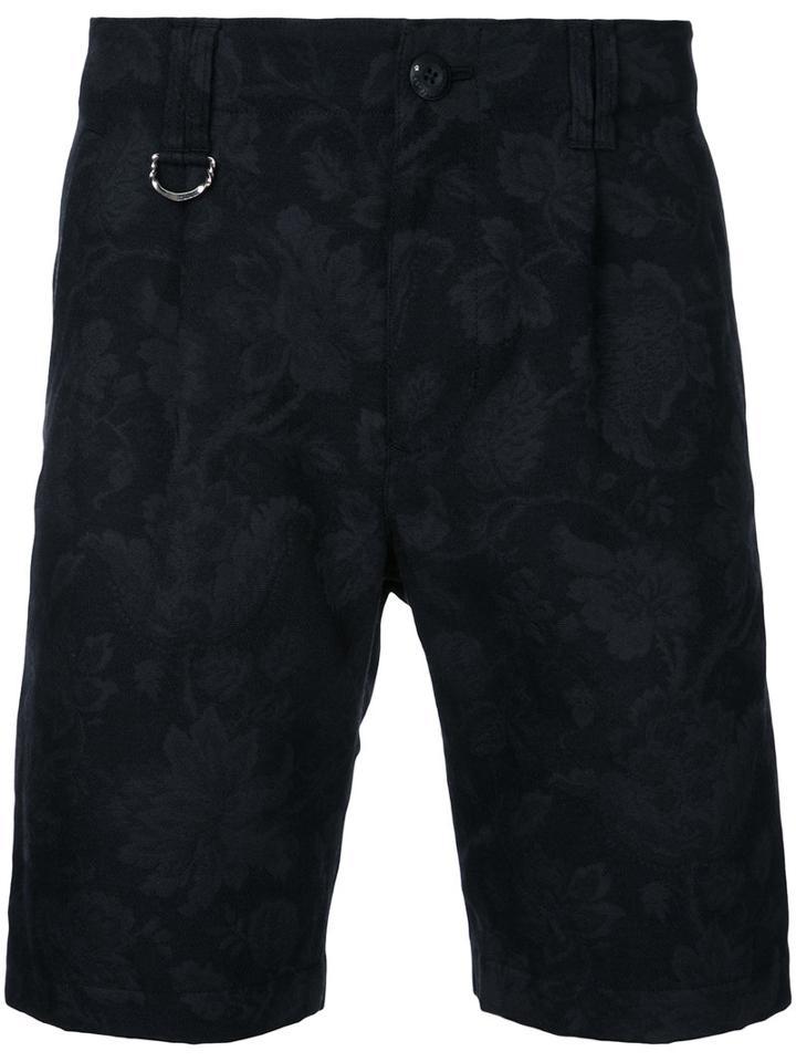 Roar - Floral Print Shorts - Men - Cotton/polyester - Iv, Black, Cotton/polyester