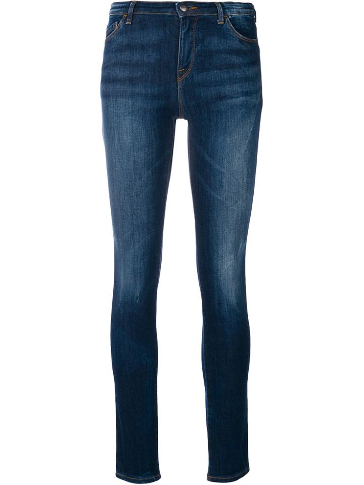 Emporio Armani Faded Skinny Jeans - Blue