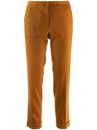 Etro Cropped Slim-fit Trousers - Brown