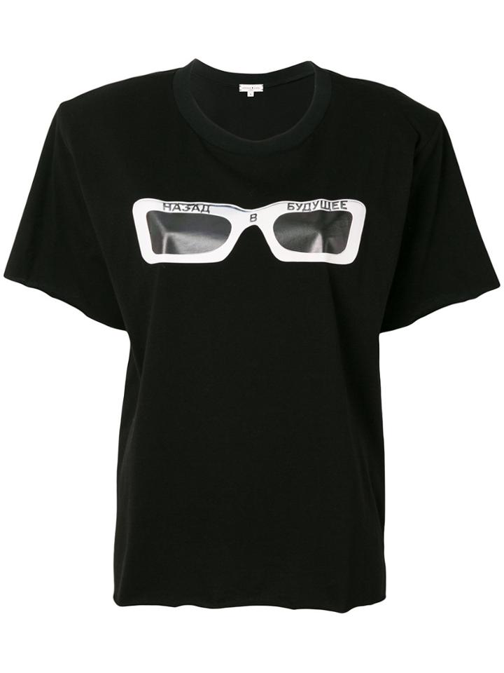 Natasha Zinko Glasses Print T-shirt - Black