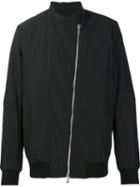 Thamanyah Zipped Bomber Jacket, Men's, Size: 50, Black, Cupro/polyester