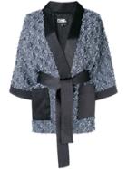 Karl Lagerfeld Jacquard Kimono Jacket - Blue