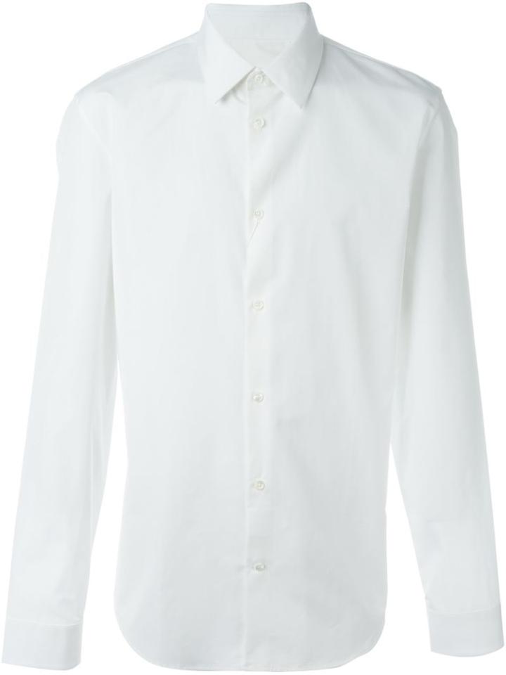 Maison Margiela Classic Long Sleeve Shirt, Men's, Size: 41, White, Cotton
