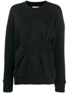 Nina Ricci Ruched Logo Sweatshirt - Black
