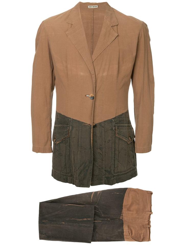 Issey Miyake Vintage Twp-tone Blazer - Brown