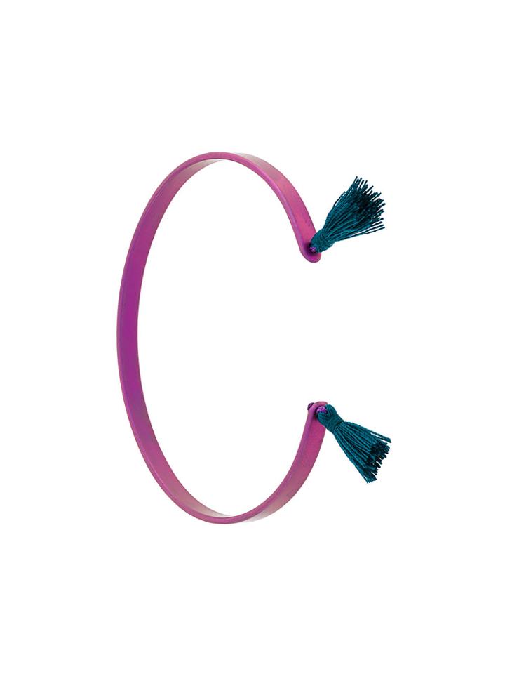 Eye M By Ileana Makri Tassel Cuff - Pink & Purple