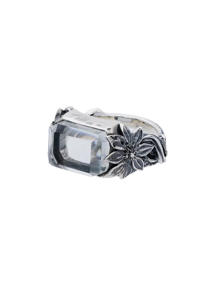 Lyly Erlandsson Orsay Ring - Silver/white