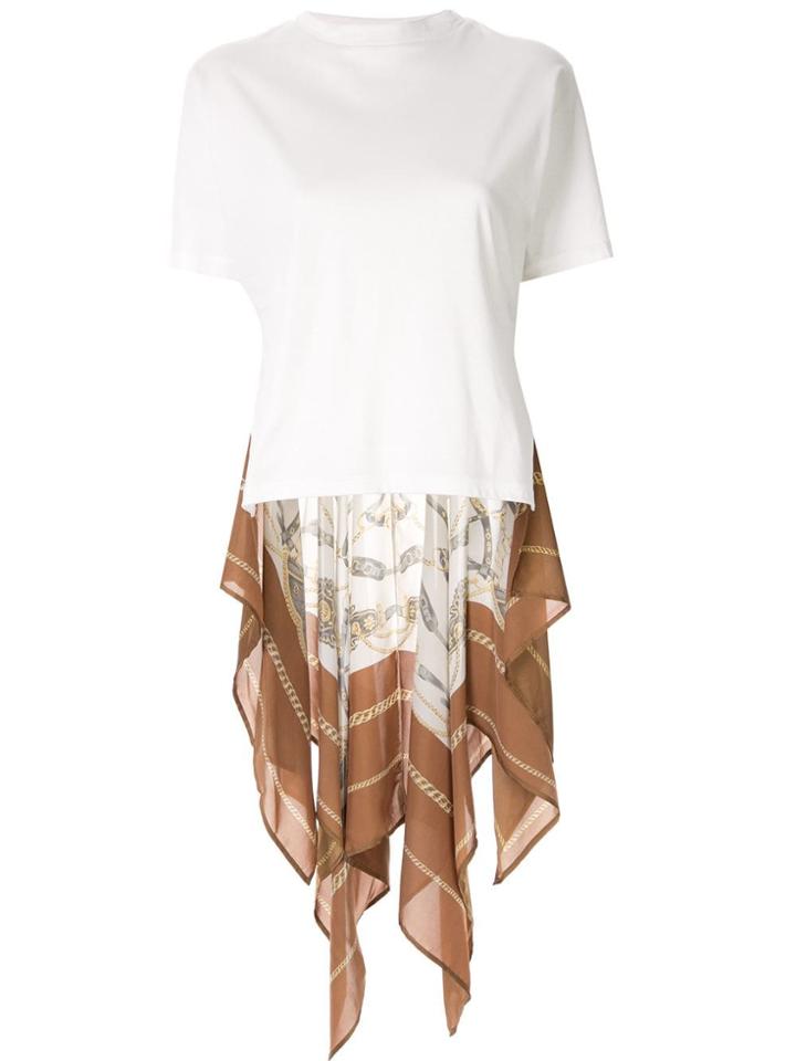 Maison Mihara Yasuhiro Scarf Layered T-shirt - White