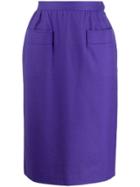 Yves Saint Laurent Pre-owned 1980's Tailored Pencil Skirt - Purple