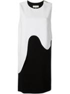 Emilio Pucci Wavy Two-tone Dress, Women's, Size: 42, Black, Viscose/spandex/elastane